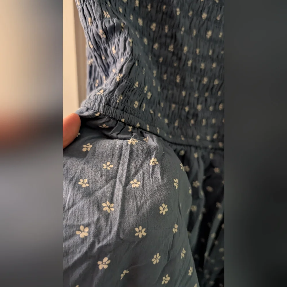 American Eagle Blue Floral, Tie Front, Short Sleeve mini dress sz XL NWT - Picture 7 of 8